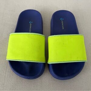 Crewcuts Kids Neon Yellow and Blue Slides